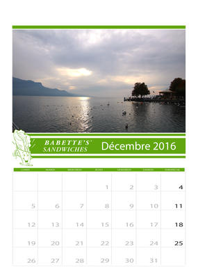 DECEMBRE CALENDRIER BABETTE'S 2015