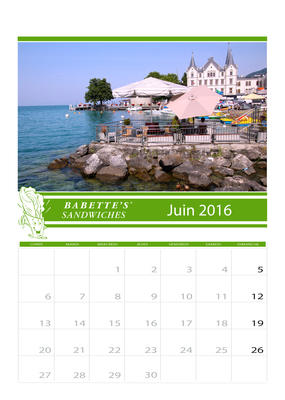 JUIN CALENDRIER BABETTE'S 2015