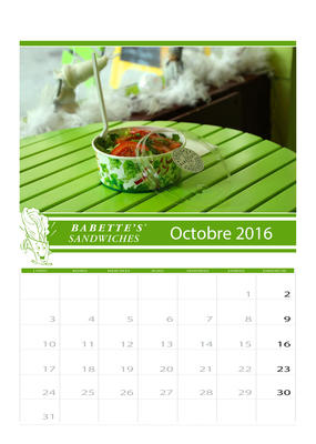 OCTOBRE CALENDRIER BABETTE'S 2015