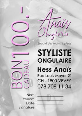 ANAIS ONGLERIE BON CADEAU 100 2016