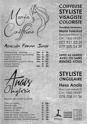 FLYERS MARIA COIFFURE & ANAIS ONGLERIE 2016