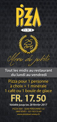 FLYERS PIZZA TAXI 25 ANS JUBILE