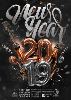 NEW YEAR THEOS ART DESIGN 2018 2