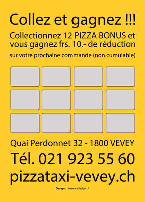 PIZZA TAXI CARTE DE FIDELITE 2016 FACE B