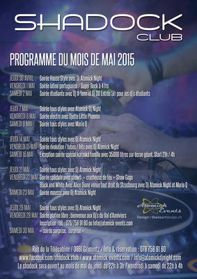 SHADOCK CLUB PROGRAMME MAI 2015